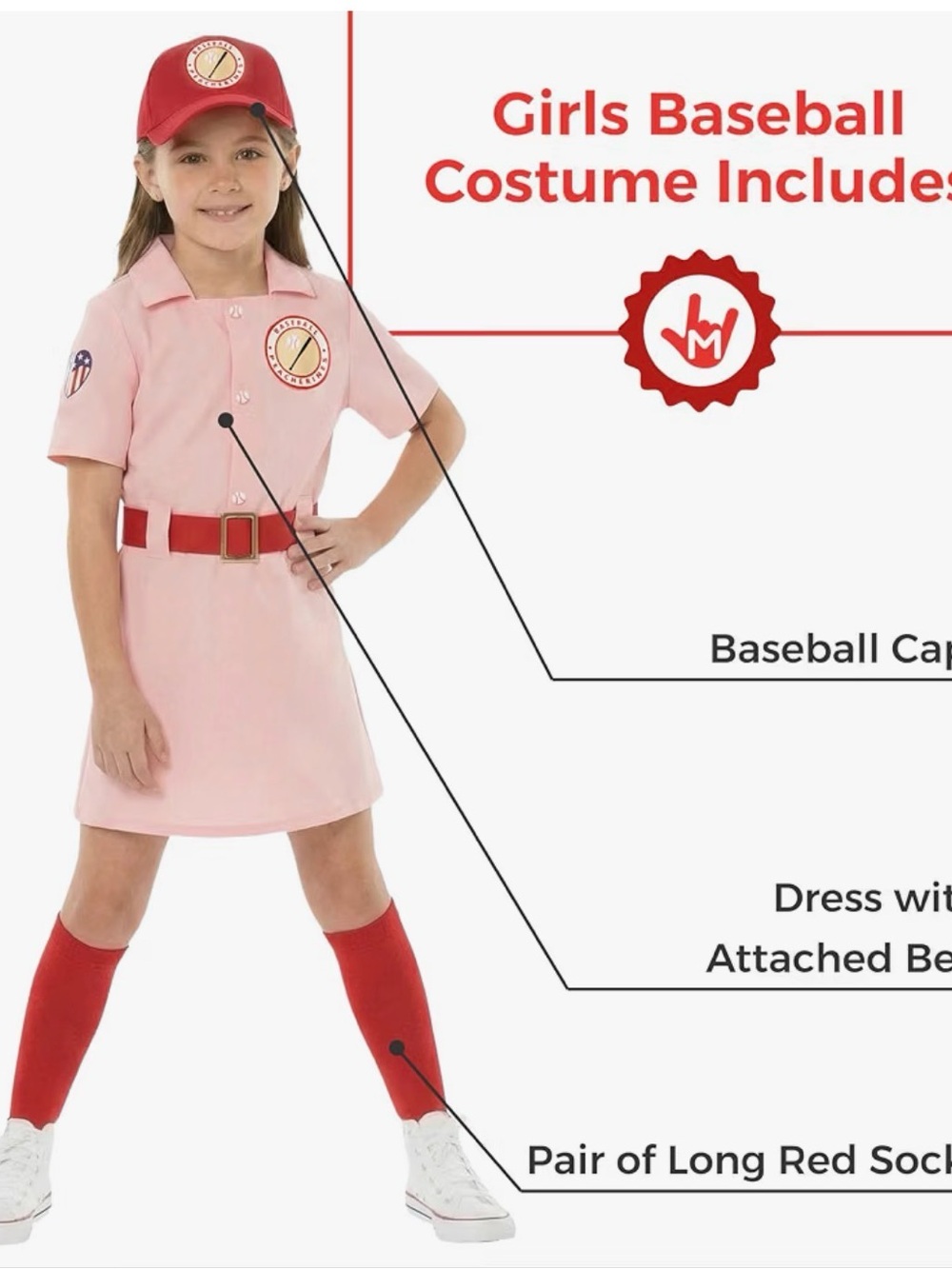 Morph Vintage Baseball Team Costume - Picture 2 of 6